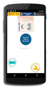 Ejemplo DNIe Lectura Datos android App screenshot 1